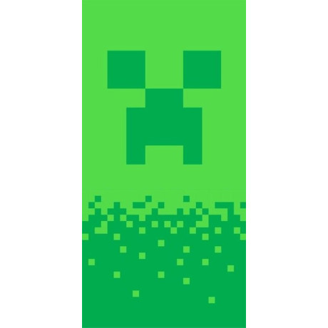 Osuška Minecraft Digital Creeper Bavlna - Froté, 70x140 cm