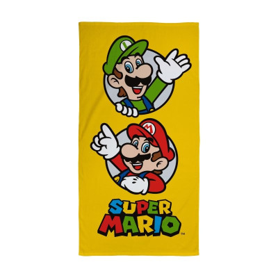Osuška Super Mario yellow Bavlna - Froté, 70x140 cm