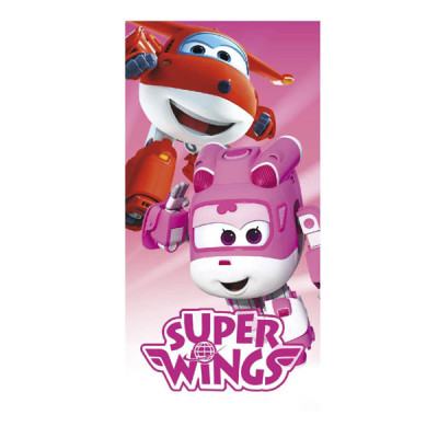 Osuška Super Wings pink 70x140cm