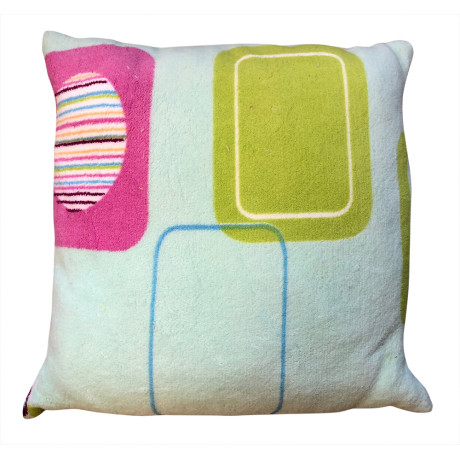 Polštářek - Mazlík - zelená geometrie