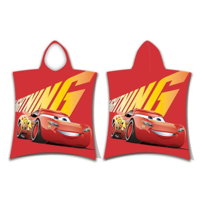 Pončo Cars Mc Queen Bavlna - Froté, 60x120 cm