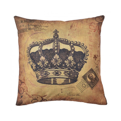 Povlak na polštář s motivem koruny - 43x43 cm