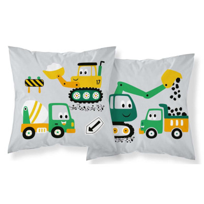 Povlak na polštářek Bagr zelený Bavlna, 40x40 cm