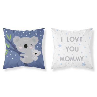 Povlak na polštářek Koala Love blue Bavlna, 40x40 cm