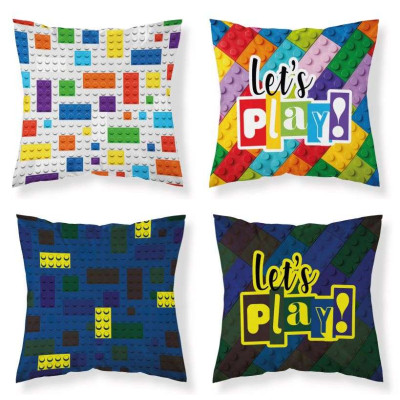 Povlak na polštářek Kostky play svítící Bavlna, 40x40 cm