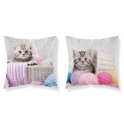Povlak na polštářek Kotě klubíčka micro Polyester, 40x40 cm
