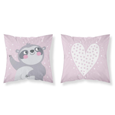 Povlak na polštářek Lenochod pink Bavlna, 40x40 cm