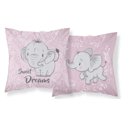 Povlak na polštářek Slon baby růžový Bavlna, 40x40 cm
