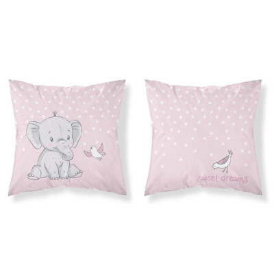 Povlak na polštářek Slon růžová Bavlna, 40x40 cm