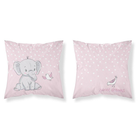 Povlak na polštářek Slon růžová Bavlna, 40x40 cm