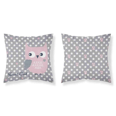 Povlak na polštářek Sova růžová 40x40 cm