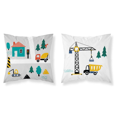 Povlak na polštářek Stavba šedá Bavlna, 40x40 cm