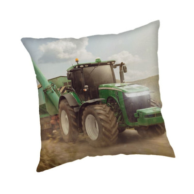 Povlak na polštářek Traktor green Polyester, 40x40 cm