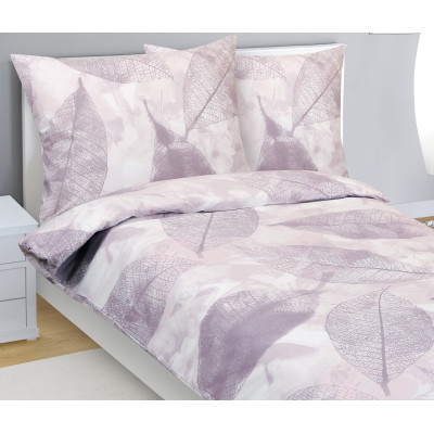 Povlečení bavlněné - béžový list 70x90, 140x200 cm