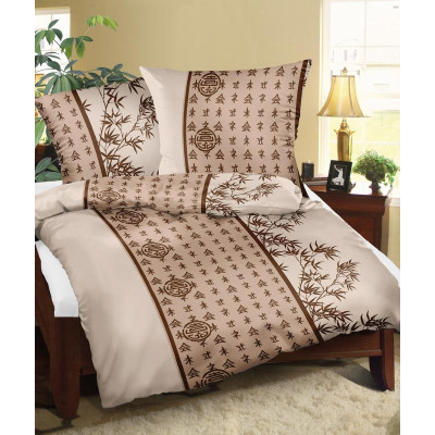 Povlečení bavlněné - Béžový rákos, 140x200, 70x90 cm