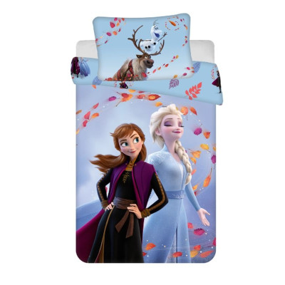 Povlečení do postýlky Ledové Království 2 Blue leaves baby Bavlna, 100x135, 40x60 cm