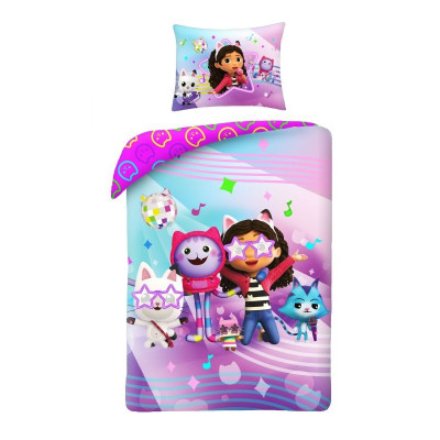 Povlečení Gábinin kouzelný domek párty 140x200, 70x90 cm