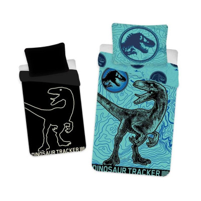 Povlečení Jurský Svět svítící Bavlna, 140x200, 70x90 cm