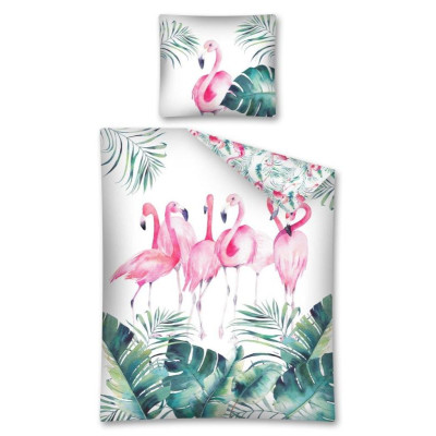 Povlečení Plameňáci 140x200, 70x80 cm