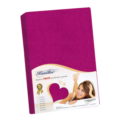 Prostěradlo froté - fuchsiová 120x200 cm