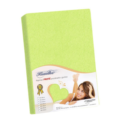 Prostěradlo froté - jarní zelená 90x200 cm