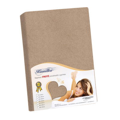 Prostěradlo froté - kávová 90x200 cm