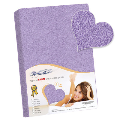 Prostěradlo froté - světle fialová 90x200 cm