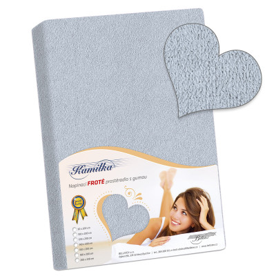 Prostěradlo froté - šedá 90x200 cm