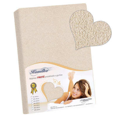 Prostěradlo froté 90x200 cm - natur