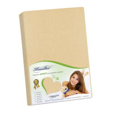 Prostěradlo jersey 90x200 - světle béžová