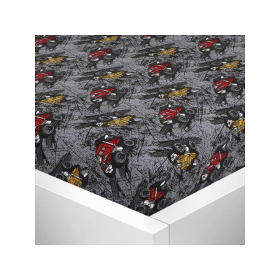 Prostěradlo jersey s elastanem 90x200 cm monster truck