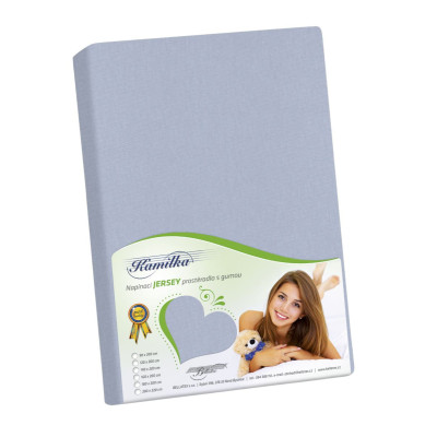 Prostěradlo jersey šedá 90x200 cm