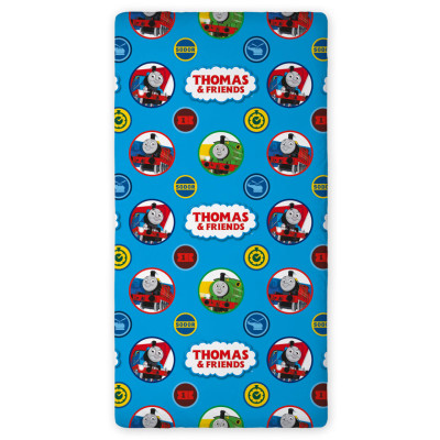 Prostěradlo Mašinka Tomáš a přátelé 90x200 cm