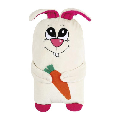 Tvarovaný polštářek zajíček bílý