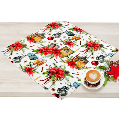 Ubrus VÁNOCE - vánoční hvězda 50x50 cm