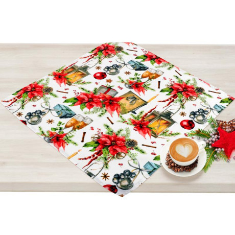 Ubrus VÁNOCE - vánoční hvězda 50x50 cm