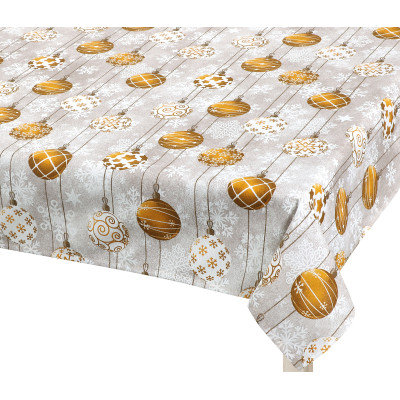 Ubrus VÁNOCE - vánoční koule zlaté 100x100 cm