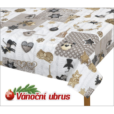 Ubrus VÁNOCE - vánoční zvoneček 100x100 cm